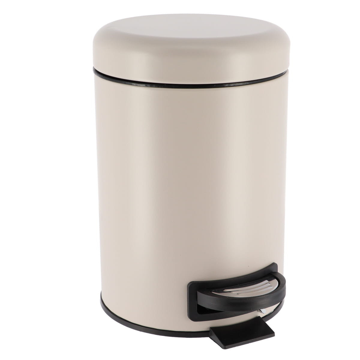 Balde WC Taupe Mate Soft Close Em Metal 3l