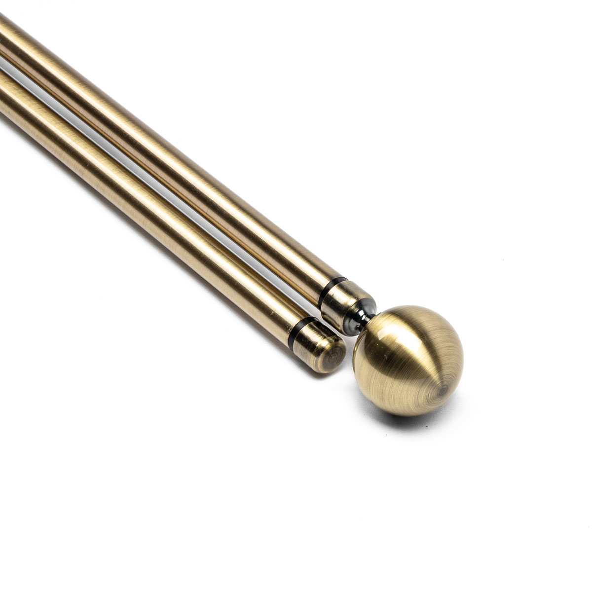 Kit Varão Extensível Duplo Bronze 210-380cm