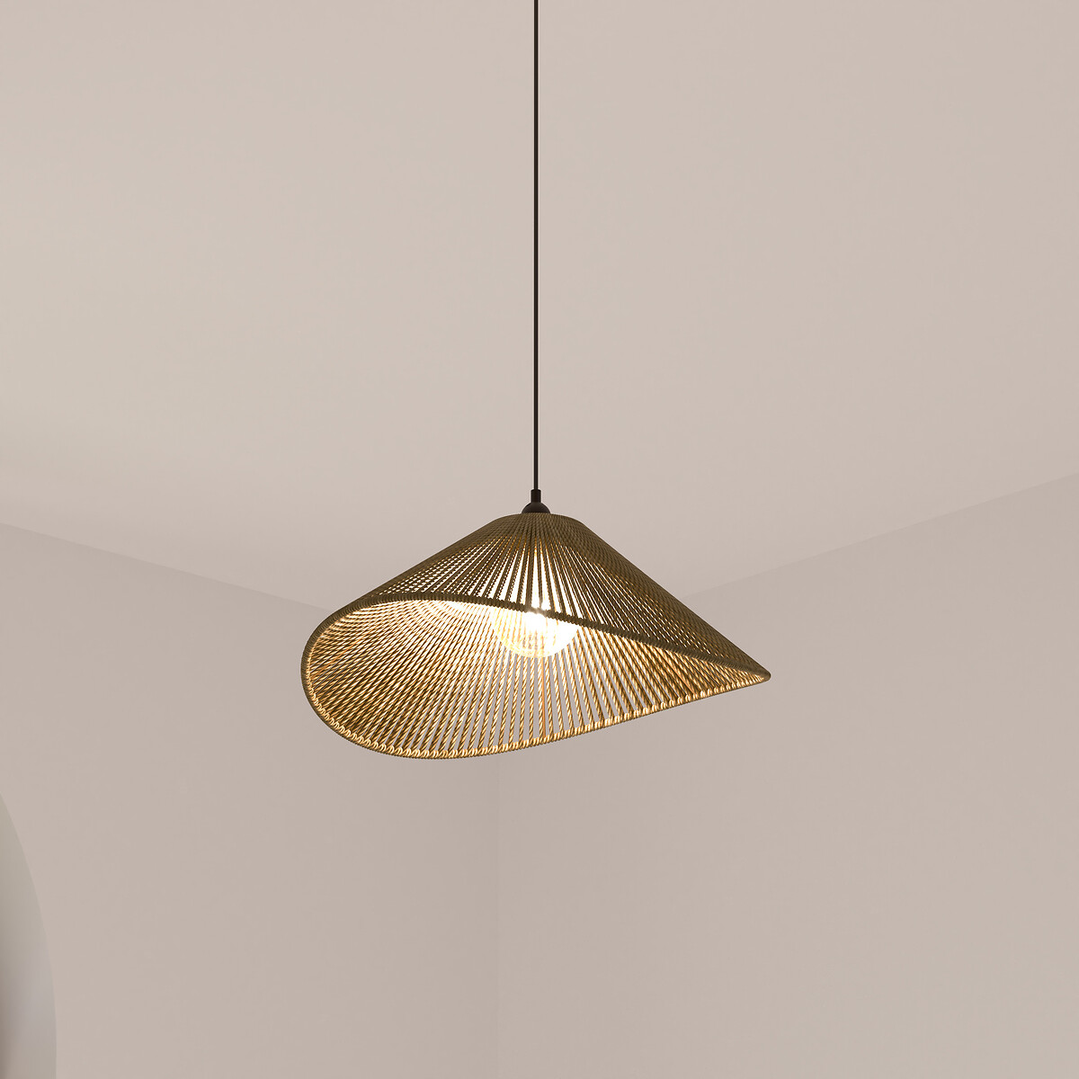 Candeeiro De Teto Myha Bege Em Corda