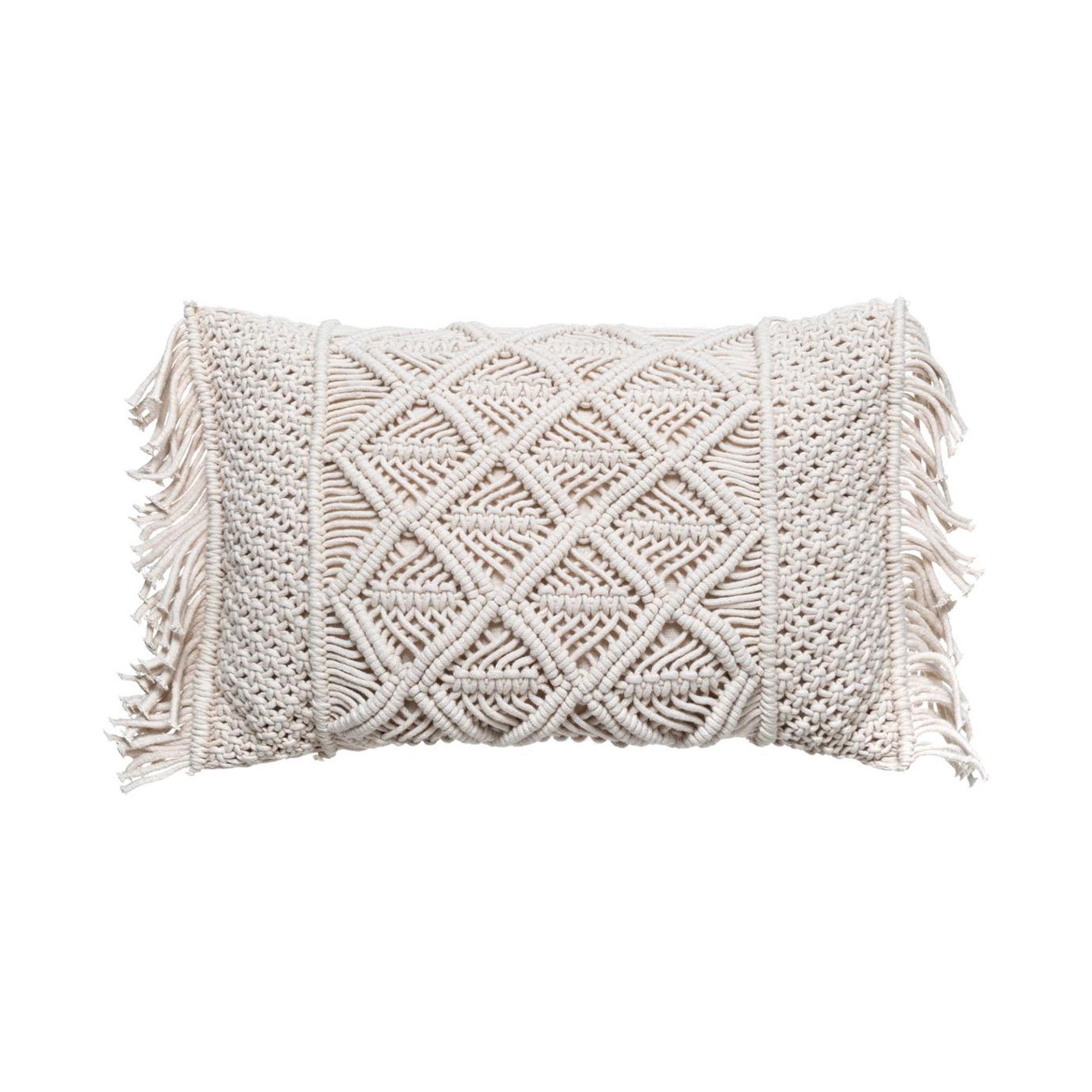Almofada Idylle Folk Macramé 30x50cm