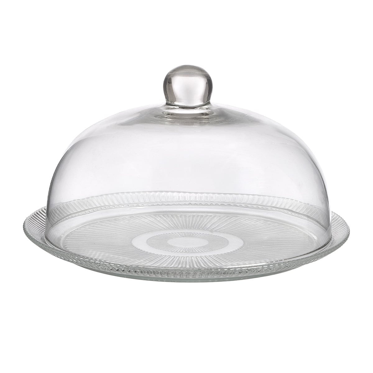 Plato para tarta de vidrio con tapa 30cm