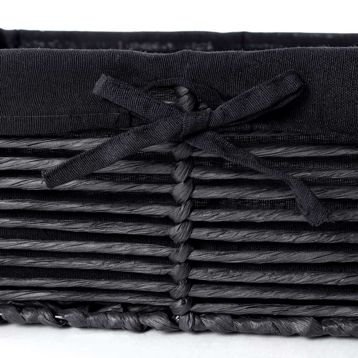 Cesta de ba&ntilde;o negra 16.5x25cm