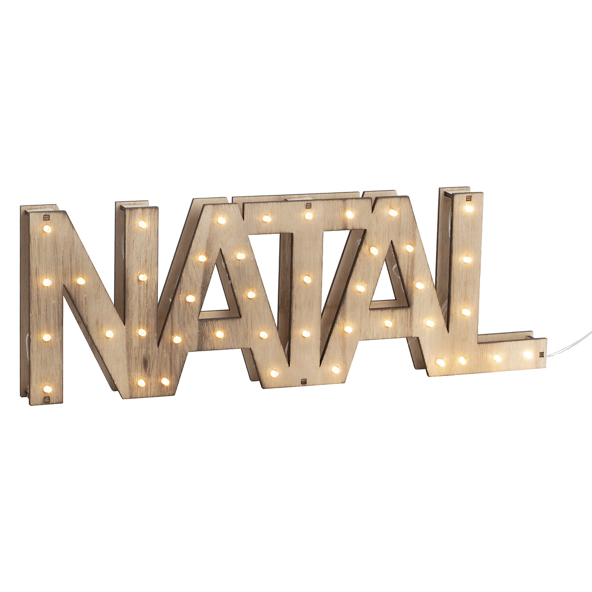 Luces de Navidad de madera
