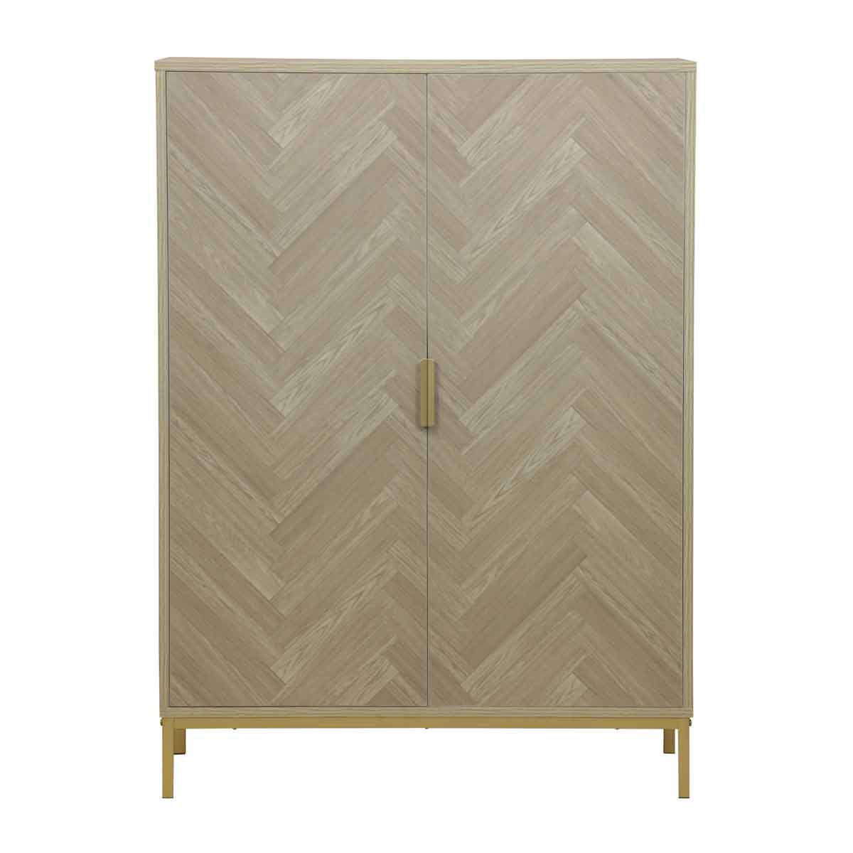 Mueble auxiliar alto CHEVRON beige mdf c/2 puertas