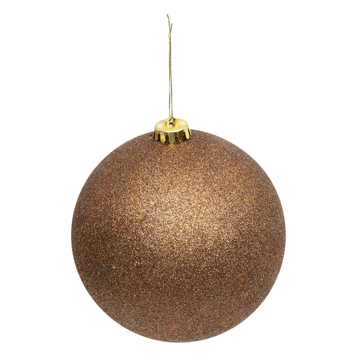 Bola de Navidad maxi marr&oacute;n 15cm 
