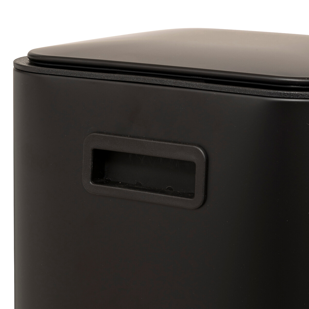 Cubo de basura DELTA negro metálico 30L