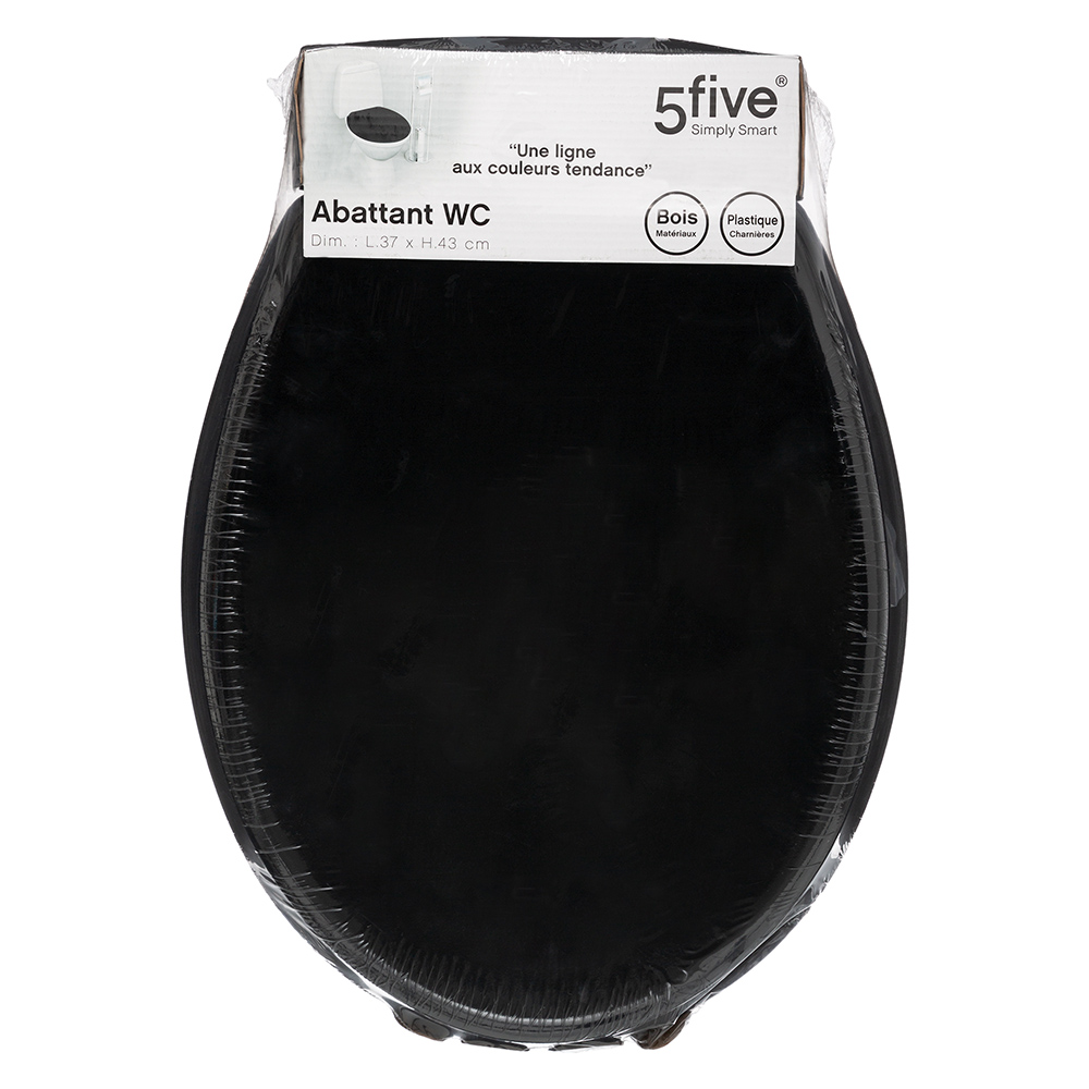 Tapa De Inodoro De Madera Luxe Negra