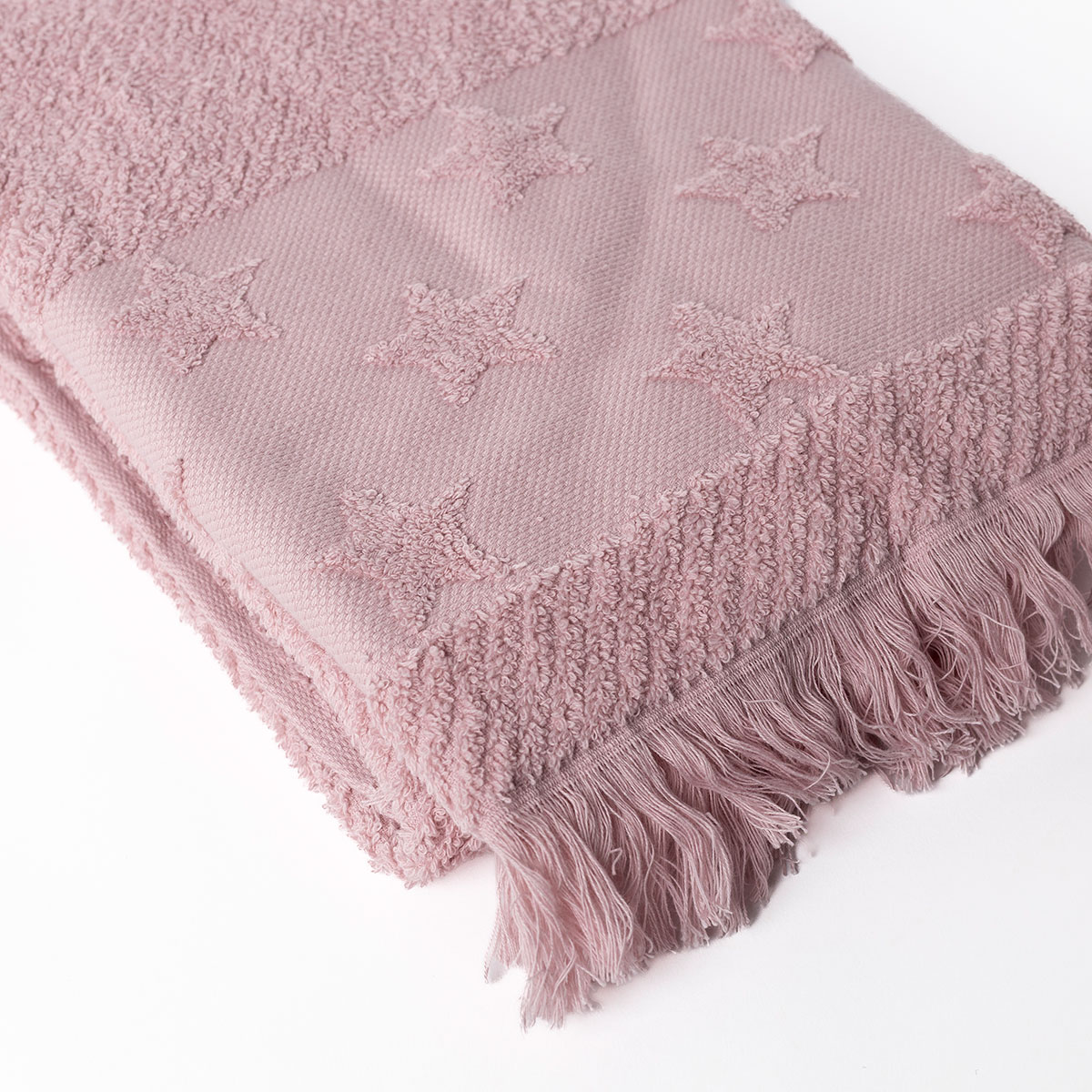 Toalla de mano rosa con estrellas 50x90cm
