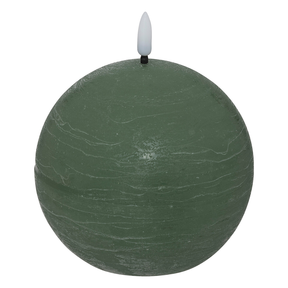 Vela Led Bola Molia Verde Escuro 8cm