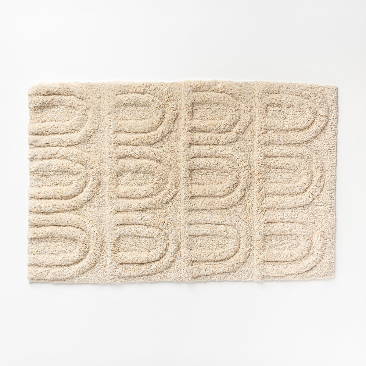 Alfombra de ba&ntilde;o ELLA de algod&oacute;n gris 50x80cm