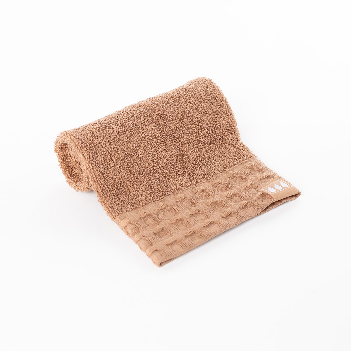 Toalla taupe de algodón 30x50cm