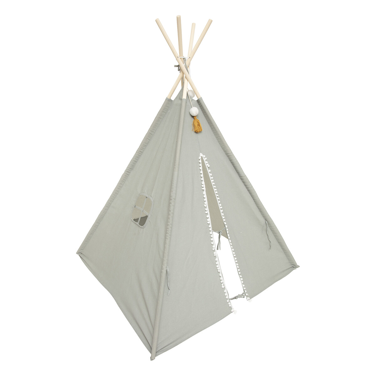 Tienda Tipi Azul Pompones 120x120x160Cm