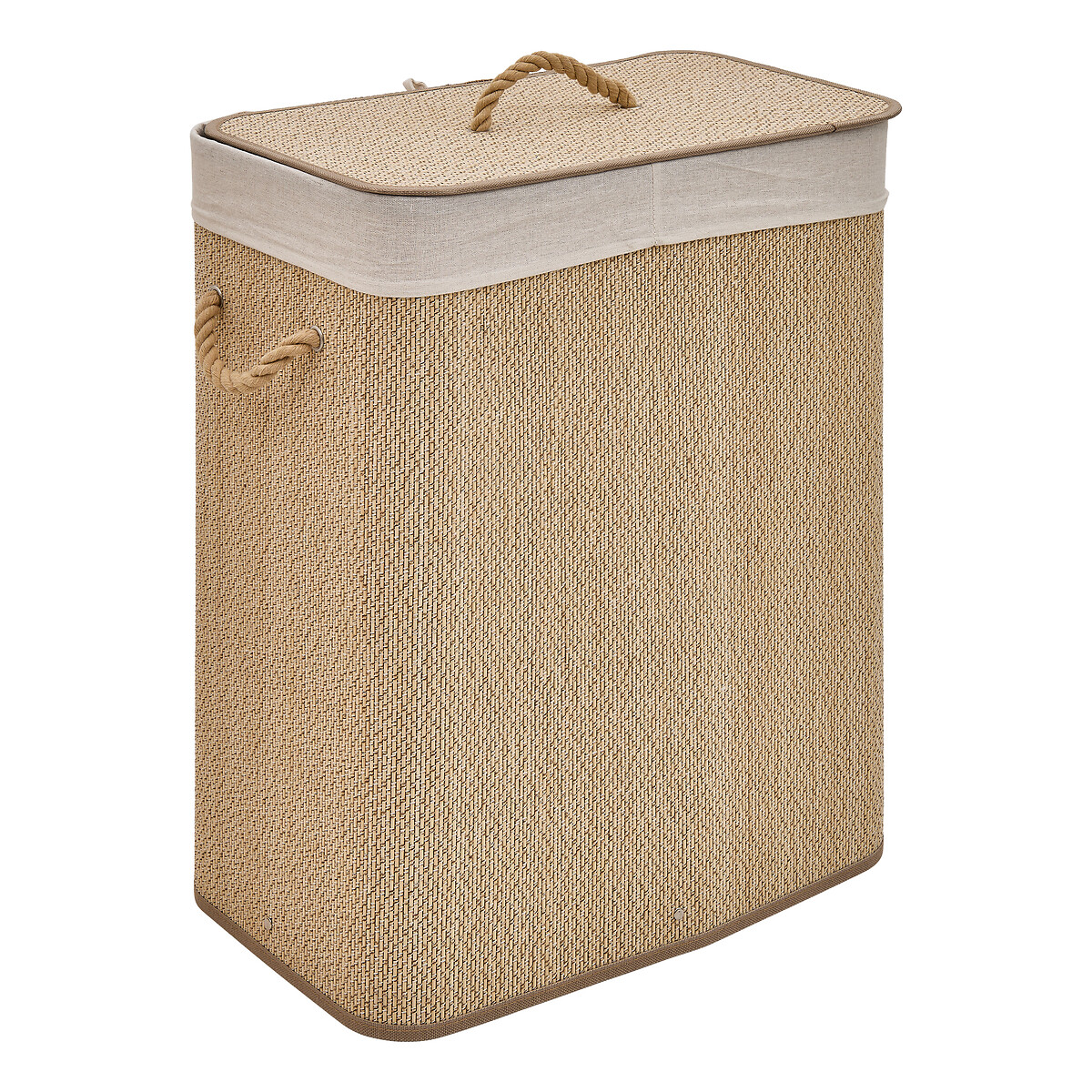 Cesto ropa wc STEMPY marr&oacute;n 100L