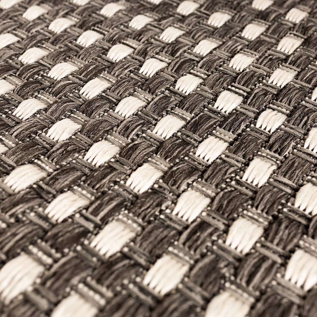 Alfombra trenzada gris 120x170cm